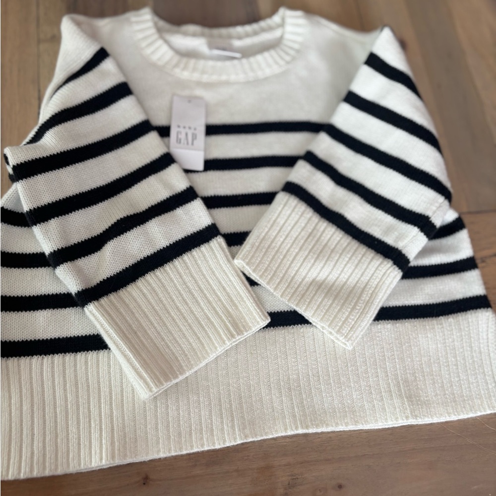 GAP Kids Striped Sweater - Black and White - Picture 3 of 3